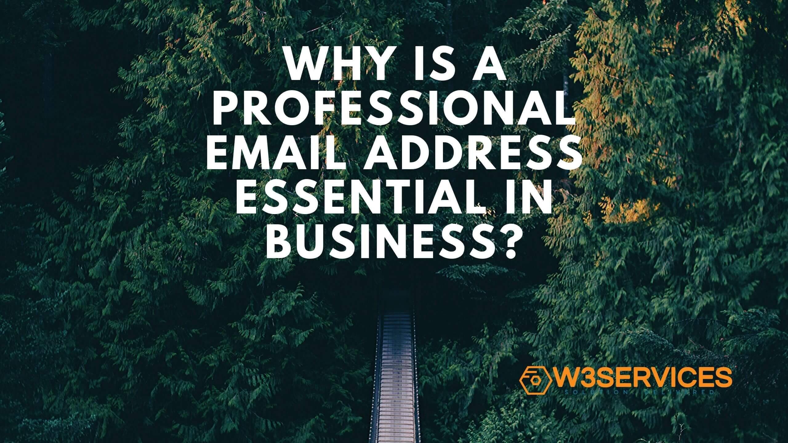 Why is a professional email address essential in business